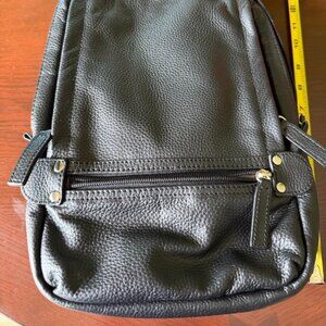 GTM Sling backpack (black leather)